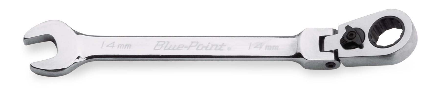 14 mm 12-Point Metric 15° Offset Flex-Head Ratcheting Box/Open-End Wrench (Blue-Point®) | BOERMF14A 14 mm 12-Point Metric 15° Offset Flex-Head Ratcheting Box/Open-End Wrench (Blue-Point®) | BOERMF14A